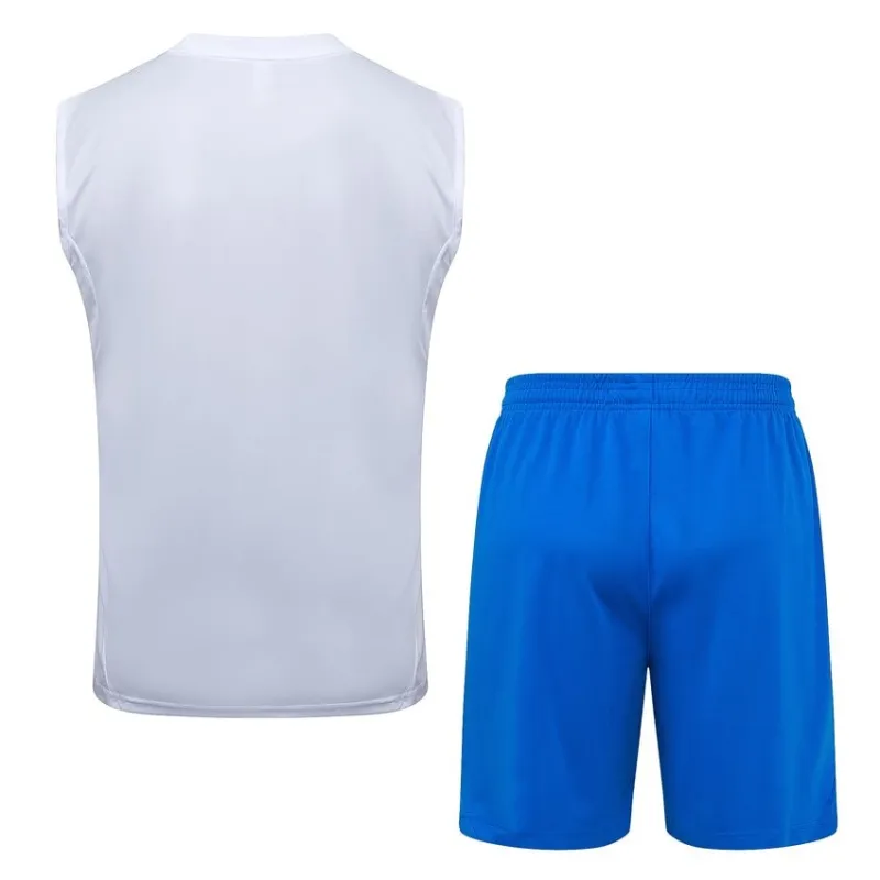 Ensemble Short & Débardeur Real Madrid 2025/26 - Blanc/Bleu