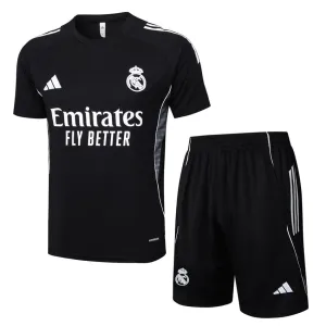 Maglia + Pantaloncini Allenamento Real Madrid 2025/26 - Nero