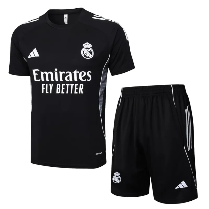 Camiseta + Pantalón de Entrenamiento Real Madrid 2025/26 - Negro
