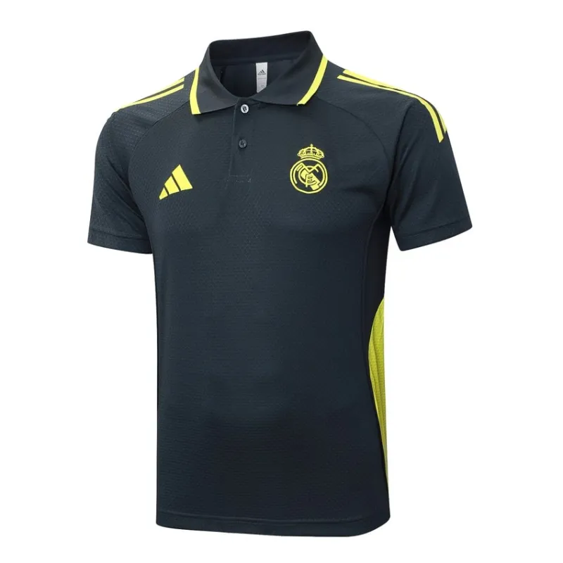 Polo de Sport Real Madrid 2025/26 - Noir/Jaune