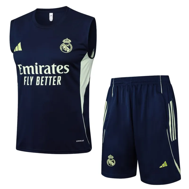 Ensemble Short & Débardeur Real Madrid 2025/26 - Bleu Foncé