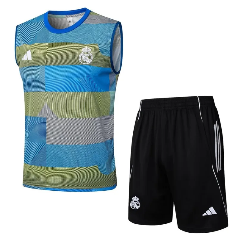 Ensemble Short & Débardeur Real Madrid 2025/26 - Bleu/Vert