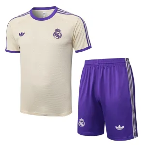 Real Madrid Trainingsshirt + Shorts 2025/26 - Beige