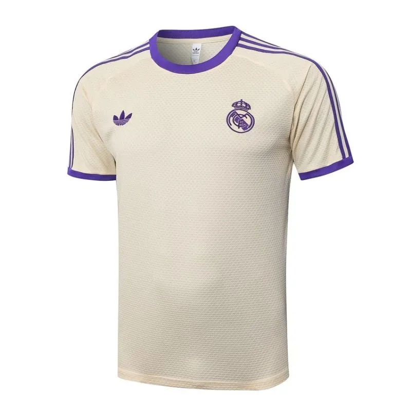 Maglia + Pantaloncini Allenamento Real Madrid 2025/26 - Beige