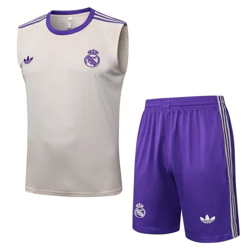 Ensemble Short & Débardeur Real Madrid 2025/26 - Beige