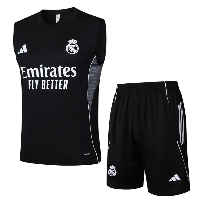 Ensemble Short & Débardeur Real Madrid 2025/26 - Noir