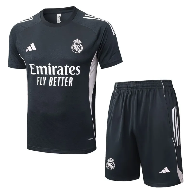Camiseta + Pantalón de Entrenamiento Real Madrid 2025/26 - Gris Oscuro