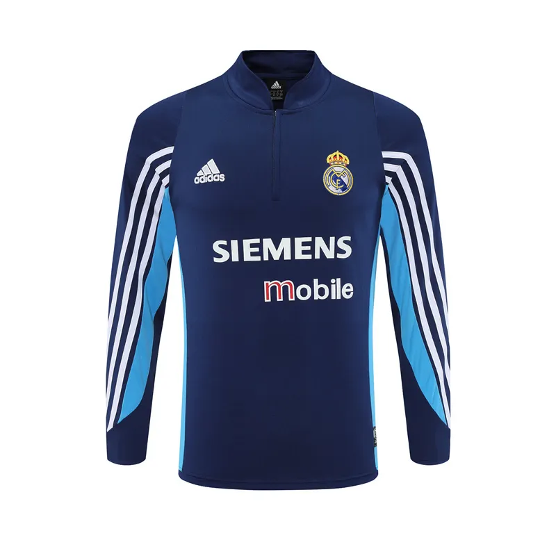 Real Madrid 2003/04 Vintage Sportbekleidung Königsblau