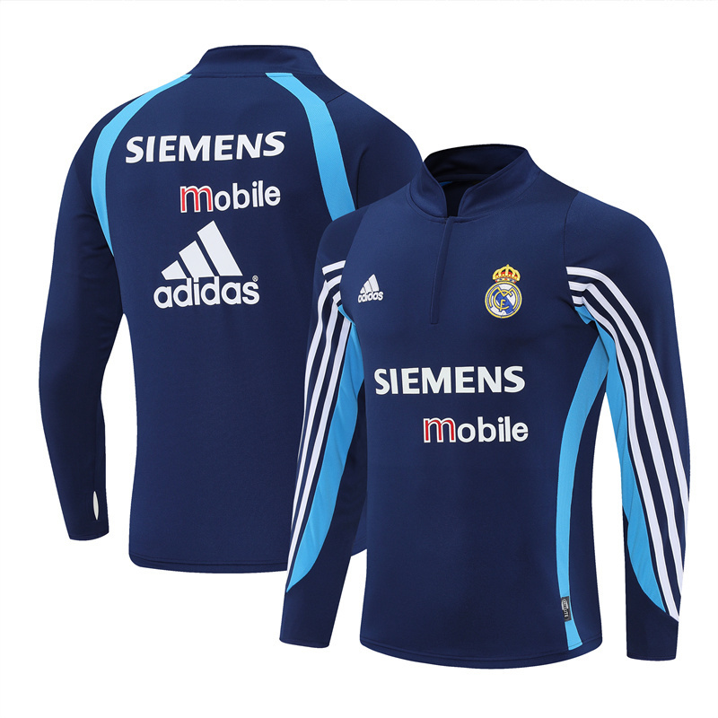 Real Madrid 2003/04 Vintage Sportbekleidung Königsblau