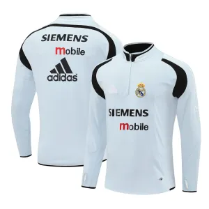 Real Madrid 2004/05 Vintage Sportbekleidung Hellgrau