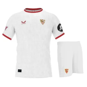 Sevilla 2024/25 Maglia e shorts per bambini di casa - Bianco