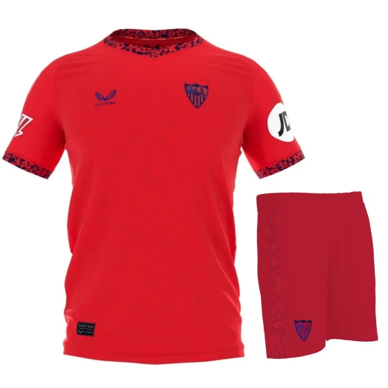 Sevilla 2024/25 Maglia e shorts per bambini di fuori - Rosso
