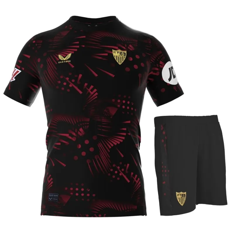 Sevilla 2024/25 Third Kids' Kit Jersey - Black
