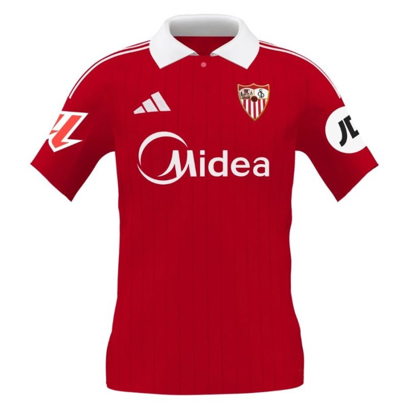 Camiseta de visita infantil + short del Sevilla 2025/26 - Rojo