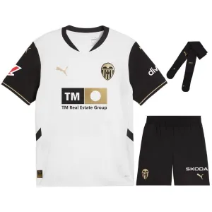 Set di maglia per bambini di Valencia 2024/25 in casa - Bianco
