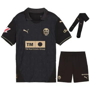 Set di maglia per bambini di trasferta di Valencia 2024/25 - Nero