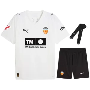 Set de camiseta infantil en casa del Valencia CF 2025/26 - Blanco