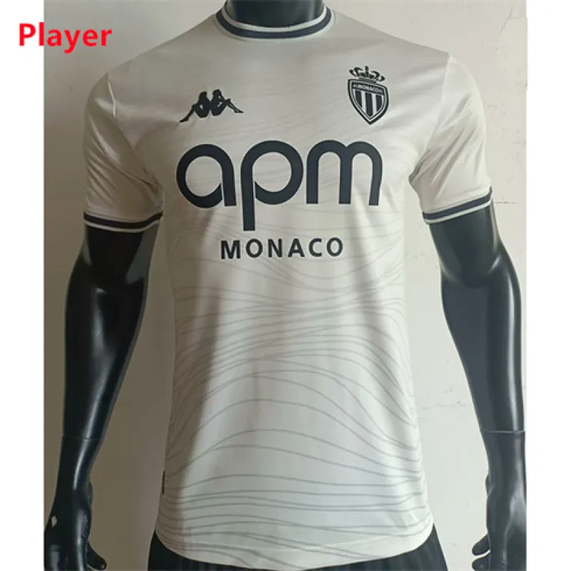 Camiseta de la versión de jugador de visita de AS Monaco 2024/25 - Blanca