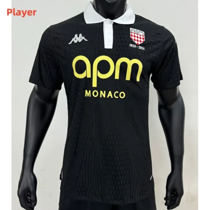 AS Monaco 2024/25 Spieler - Version - Gedenkausgabe - Trikot - Schwarz