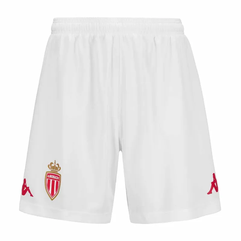 AS Monaco Kids' Jersey and Shorts 2024/25 Home - White