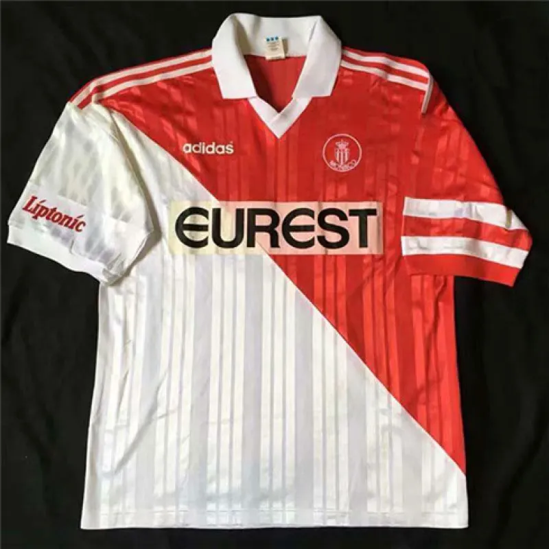 Camiseta retro de AS Monaco 1995/96 en partido de local - Blanca/Roja