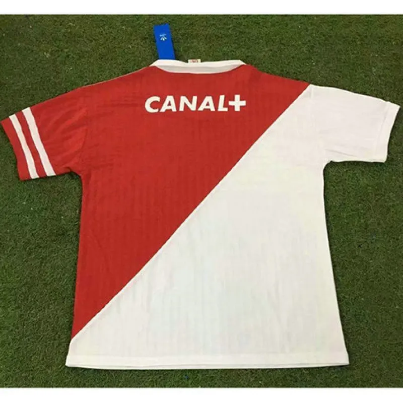 Camiseta retro de AS Monaco 1990/91 en partido de local - Blanca/Roja