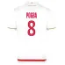Maillot domicile enfant + short de Pogba à l'AS Monaco 2025/26 - Blanc/Rouge