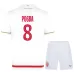 Maillot domicile enfant + short de Pogba à l'AS Monaco 2025/26 - Blanc/Rouge