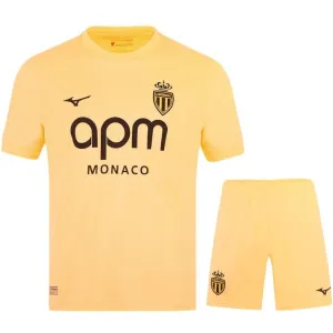 Monaco 2025/26 Drittes Kindertrikot + Shorts - Gelb