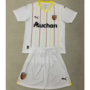 Terza maglia e pantaloncini per bambini di Lens 2024/25 - Bianco