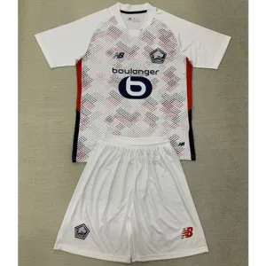 Camiseta y pantalones cortos para niños de Lille 2024/25 De visita - Blanco