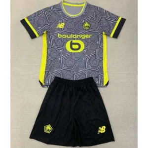 Tercera camiseta y pantalones cortos para niños de Lille 2024/25 - Gris