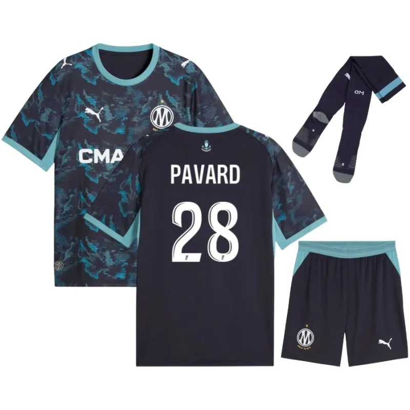 Marseille Auswärts Kinder Set Trikot 2026/27 PAVARD