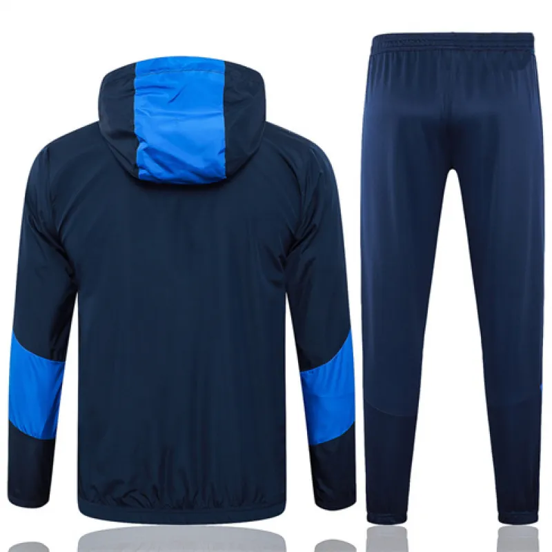 Traje deportivo con capucha anti-viento de Olympique de Marseille para 2024/25 - Azul