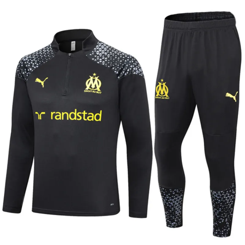 Traje deportivo para niños de Olympique de Marseille para 2024/25 - Negro