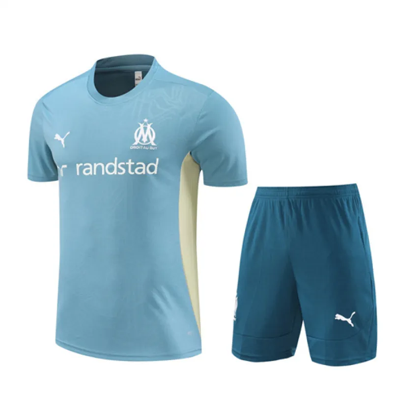 Maglia di allenamento + pantaloncini per bambini di Olympique de Marseille per 2024/25 - Verde