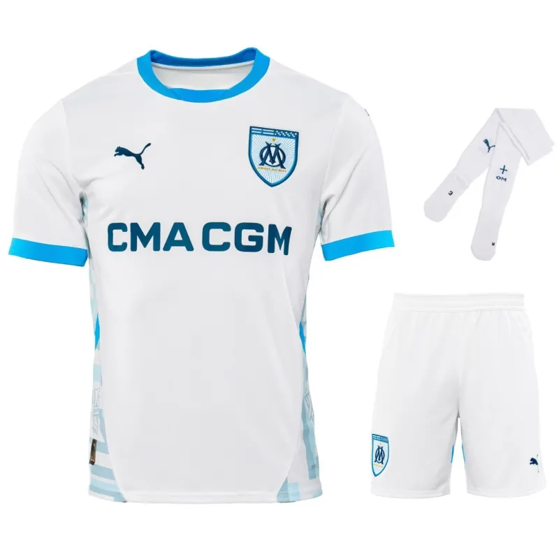 Set de camiseta de casa 2024/25 para niños de Marsella - Blanco​