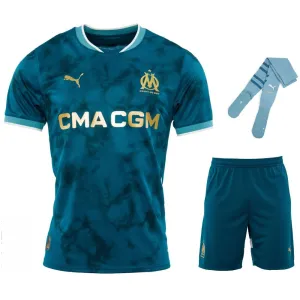 Set de camiseta de fuera de casa 2024/25 para niños de Marsella - Azul​
