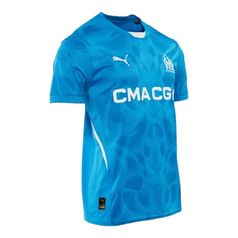 Set de camiseta y pantalones cortos de portero 2024/25 azules para niños de Marsella