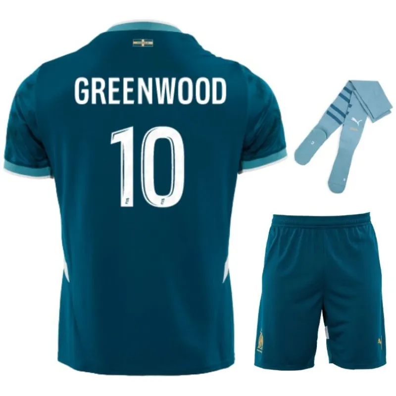 Set de camiseta para niños de fuera de casa 2024/25 de GREENWOOD Marsella - Azul​