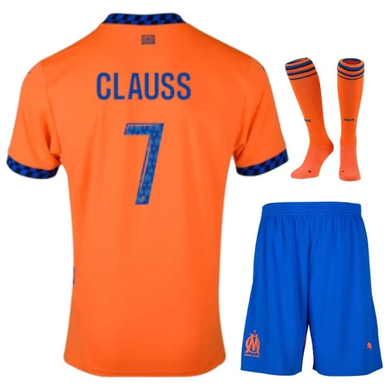 Tercer set de camiseta para niños 2024/25 de CLAUSS Marsella - Naranja