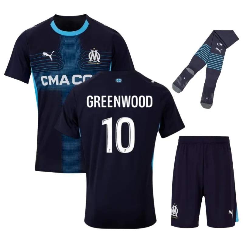 Olympique Marseille GREENWOOD Kinder Set Away 2025/26