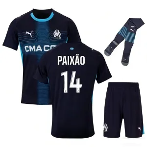 OM PAIXAO Ensemble de maillot extérieur pour enfants 2025/26 - Noir