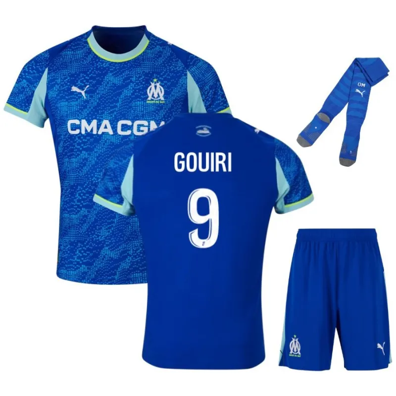 Marseille GOUIRI 2025/26 Third Kids’ Kit - Blue