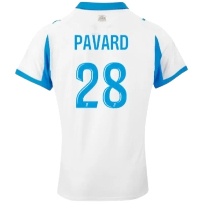 Marseille PAVARD 2025/26 Camiseta Local Infantil - Blanca