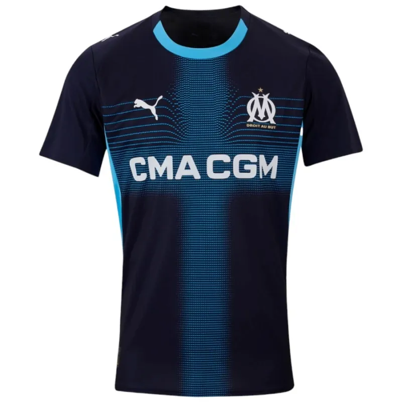 Marseille PAVARD 2025/26 Camiseta Visitante Infantil - Negra