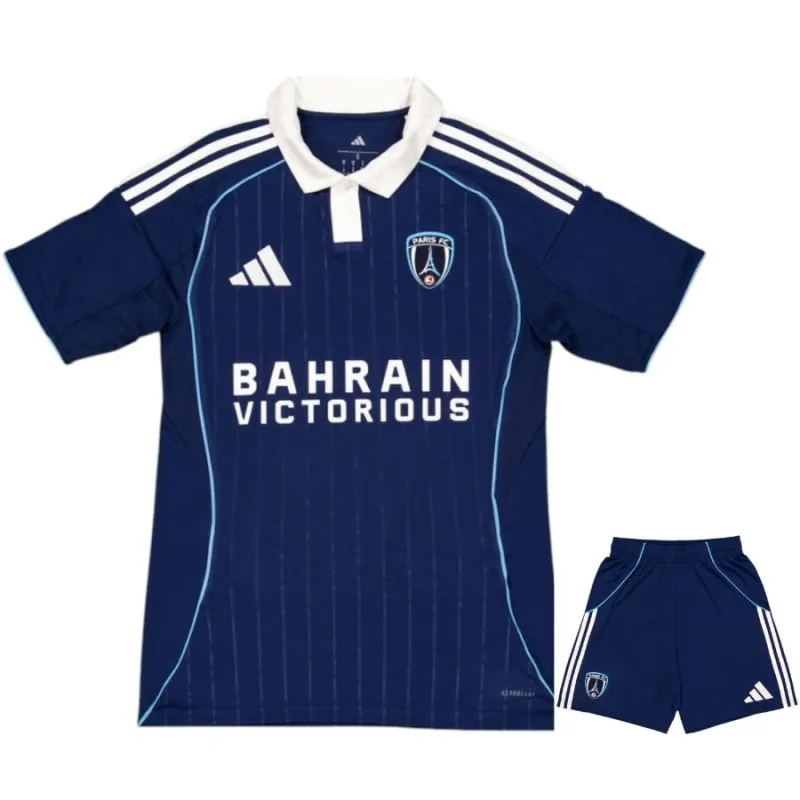 Paris FC 2025/26 conjunto camiseta local niño azul