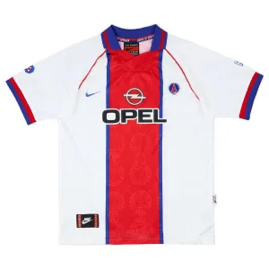 Paris Saint-Germain 1996/97 Retro-Auswärtstrikot - Weiß/Rot