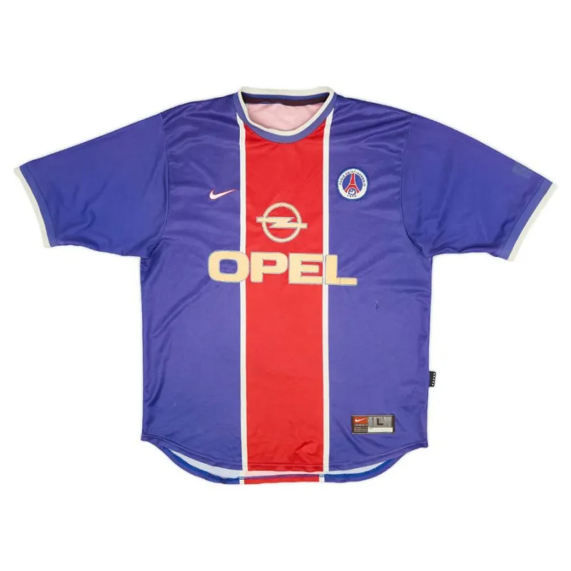 Paris Saint-Germain 1999/2000 Camiseta retro local - Azul/Roja