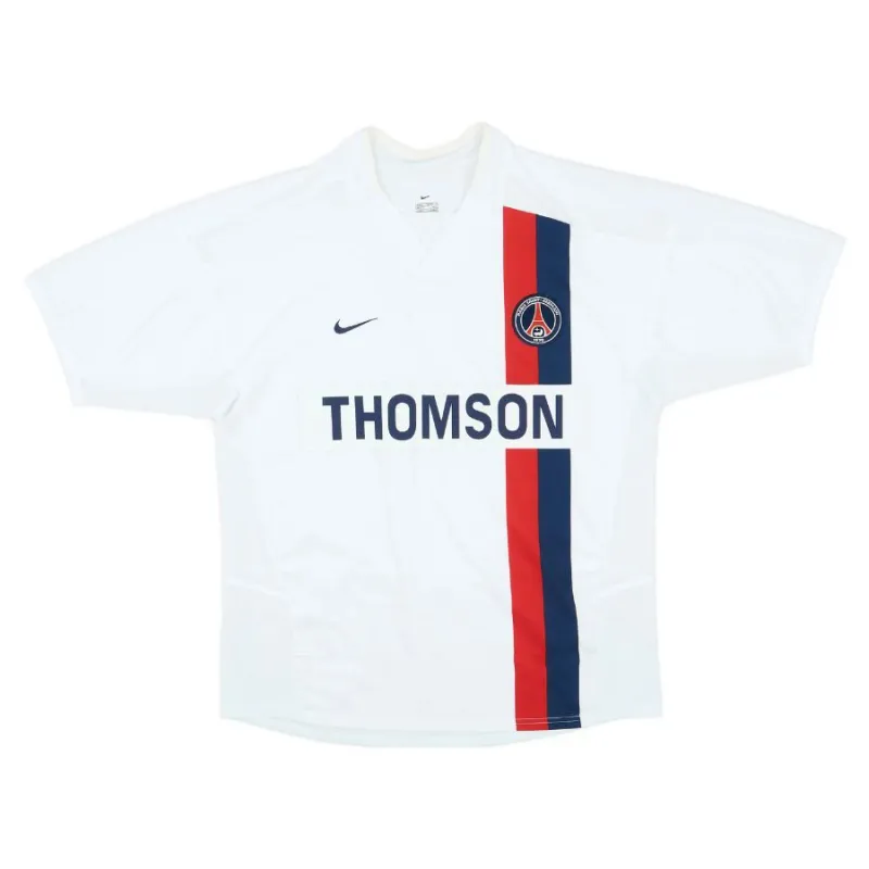 Paris Saint-Germain 2002/03 Camiseta retro visitante - Blanca